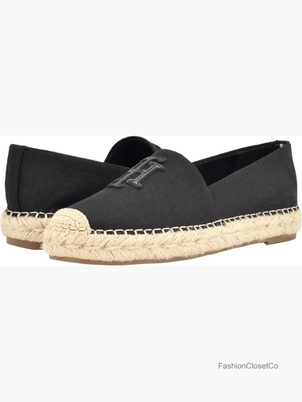 Women's Canvas Espadrille Flat Slip-On Shoes with Cushioned Insole